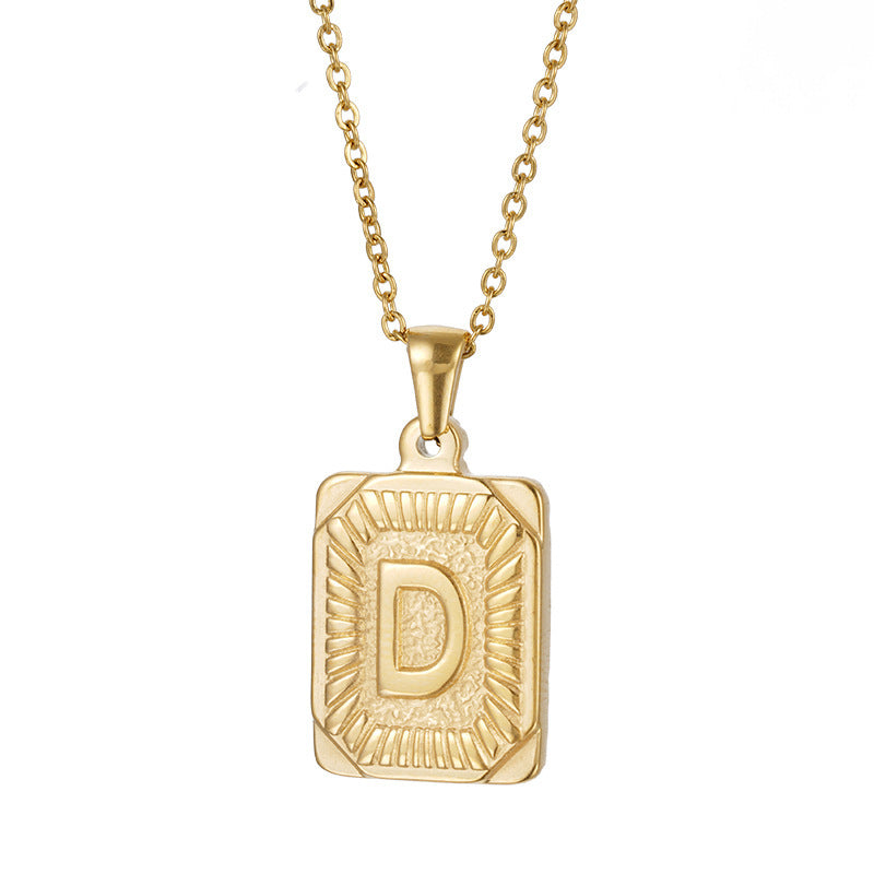 Wholesale Brand Letter Pendant Gold Plated Necklaces